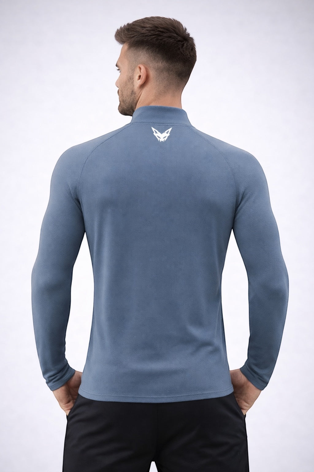 Vytro Sports Apex Half-Zip Performance Top - White / Blue