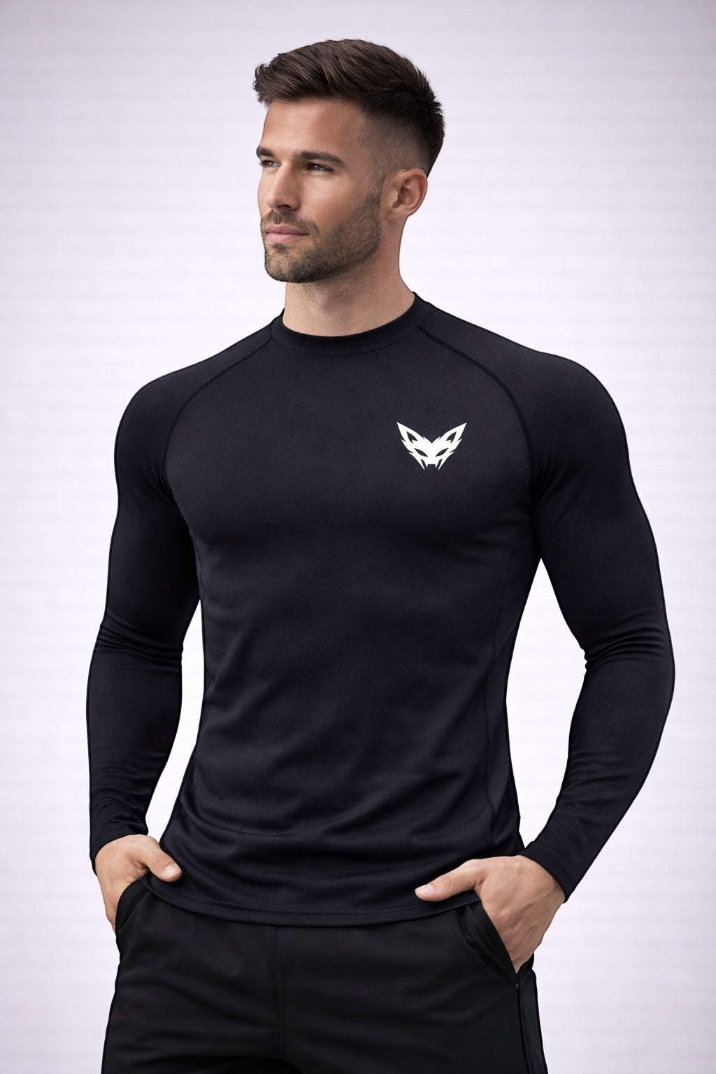 Vytro Sports Apex Long Sleeve Compression Top - Black