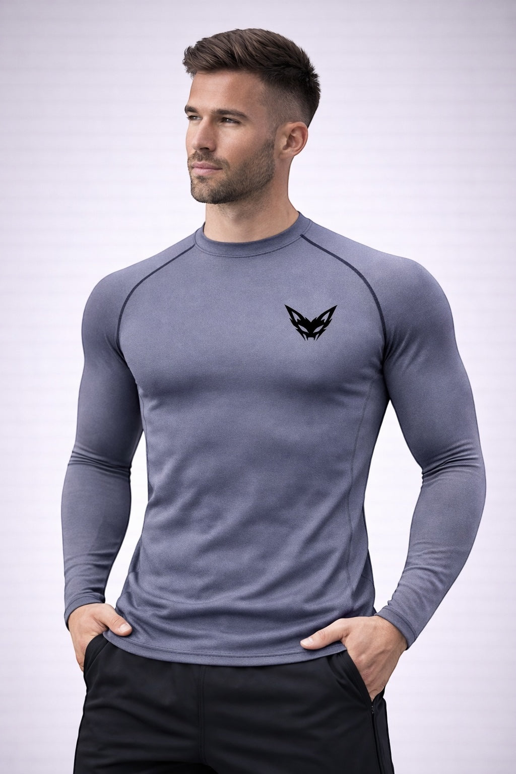 Vytro Sports Apex Long Sleeve Compression Top - Grey