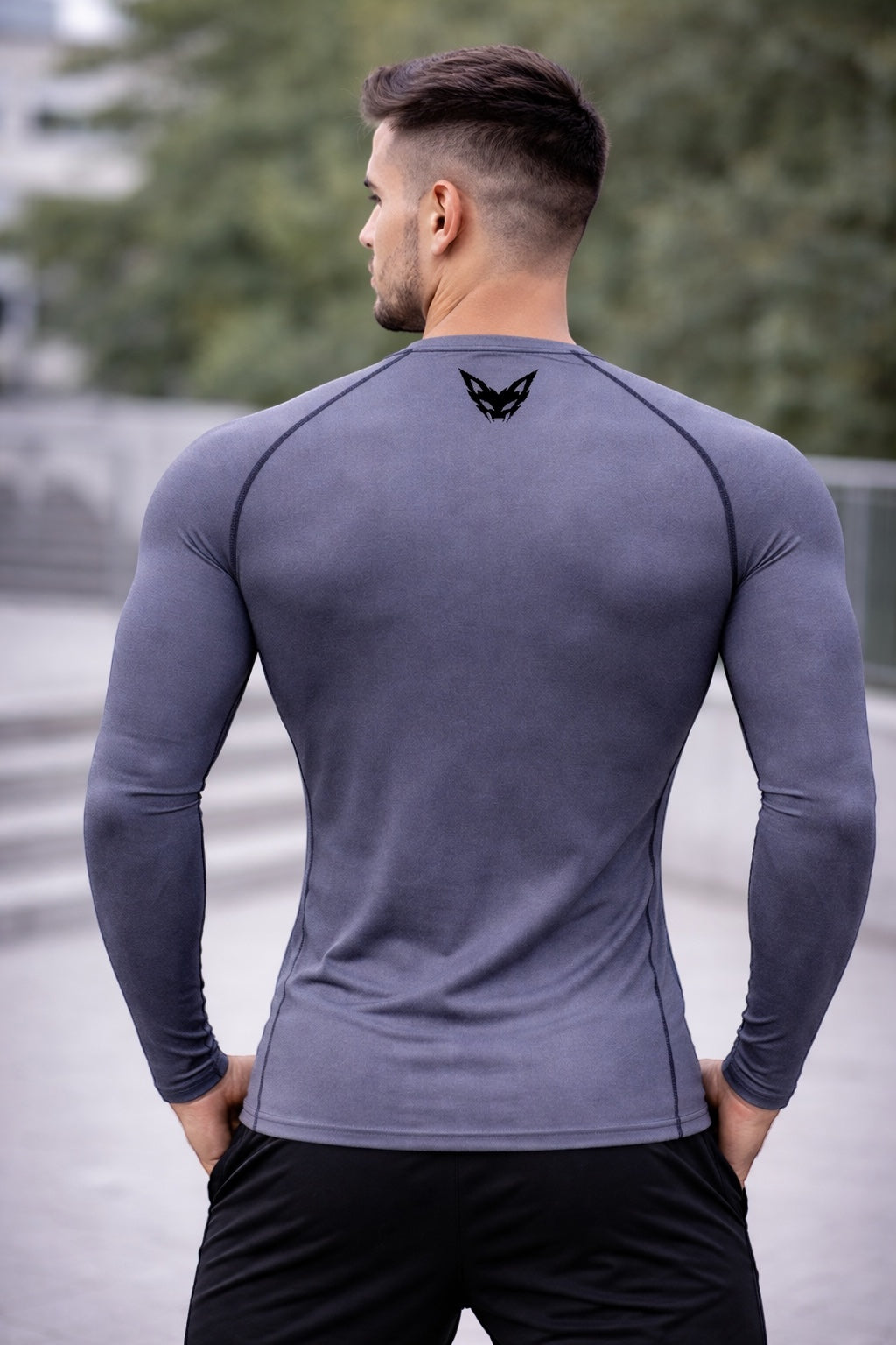Vytro Sports Apex Long Sleeve Compression Top - Grey