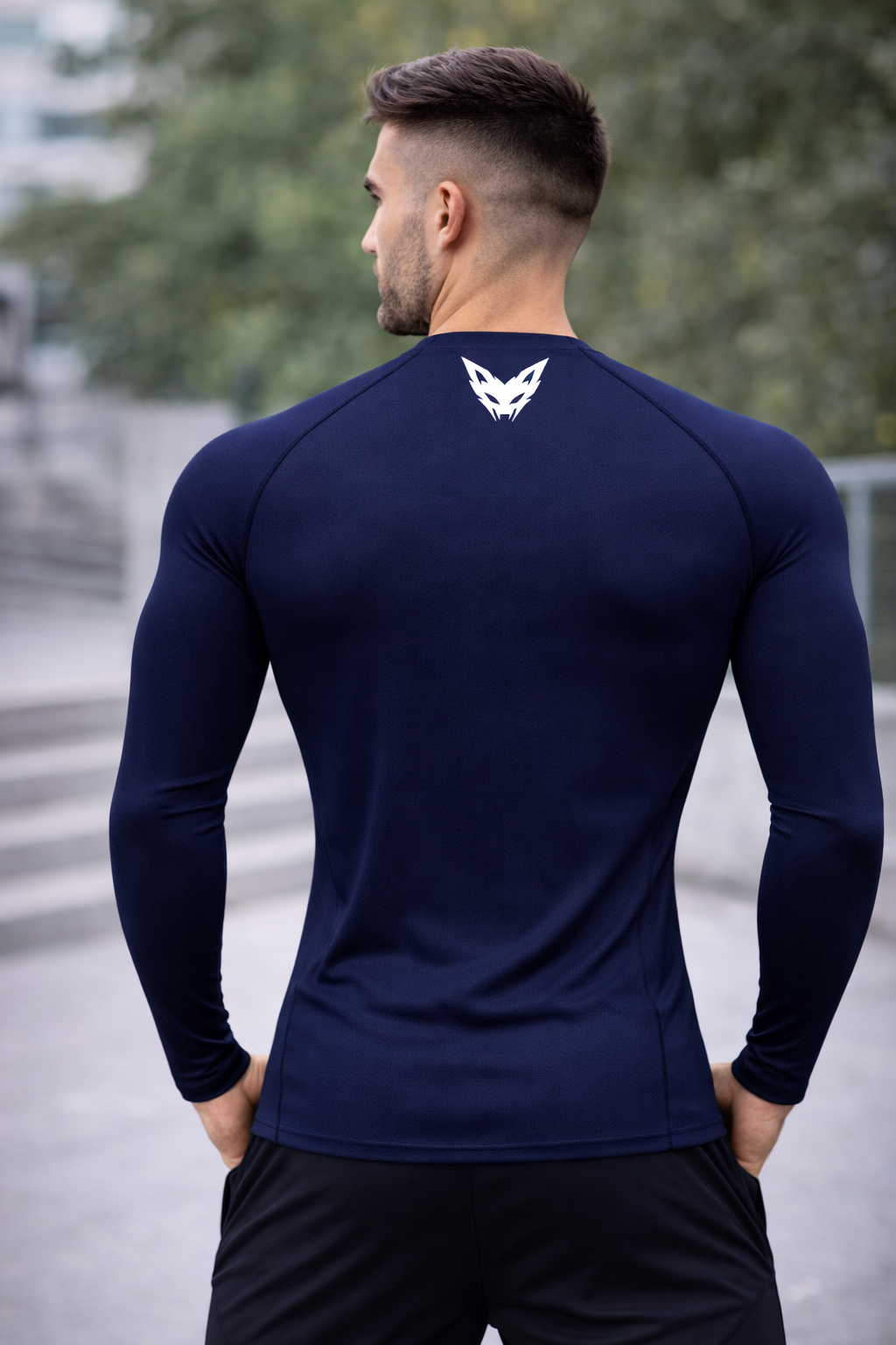 Vytro Sports Apex Long Sleeve Compression Top - Navy