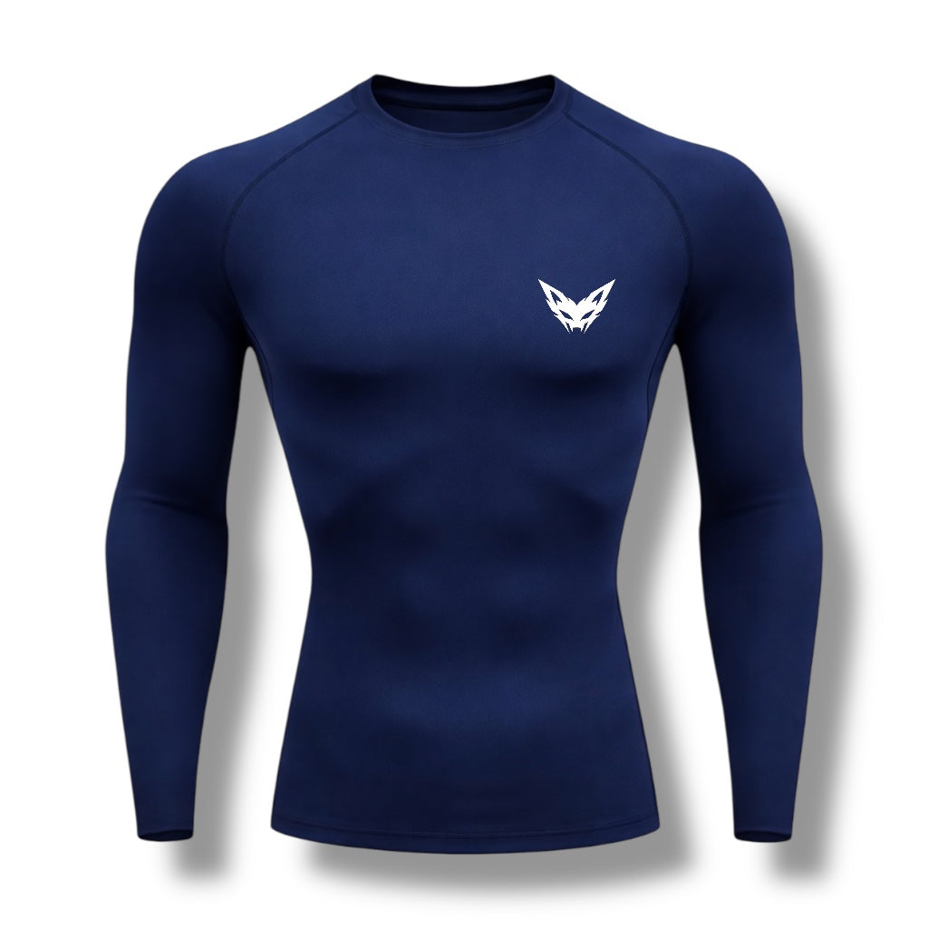 Vytro Sports Apex Long Sleeve Compression Top - Navy