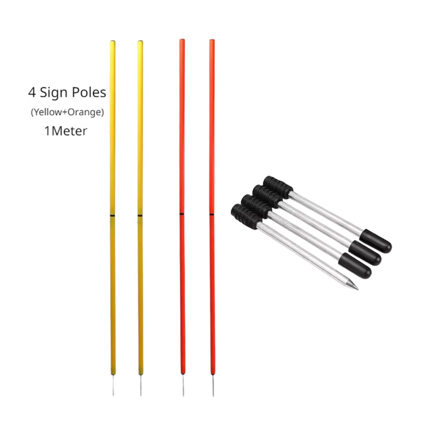 Vytro Sports Agility Poles 1m – Training Poles for Football &amp; Basketball (4-pack)