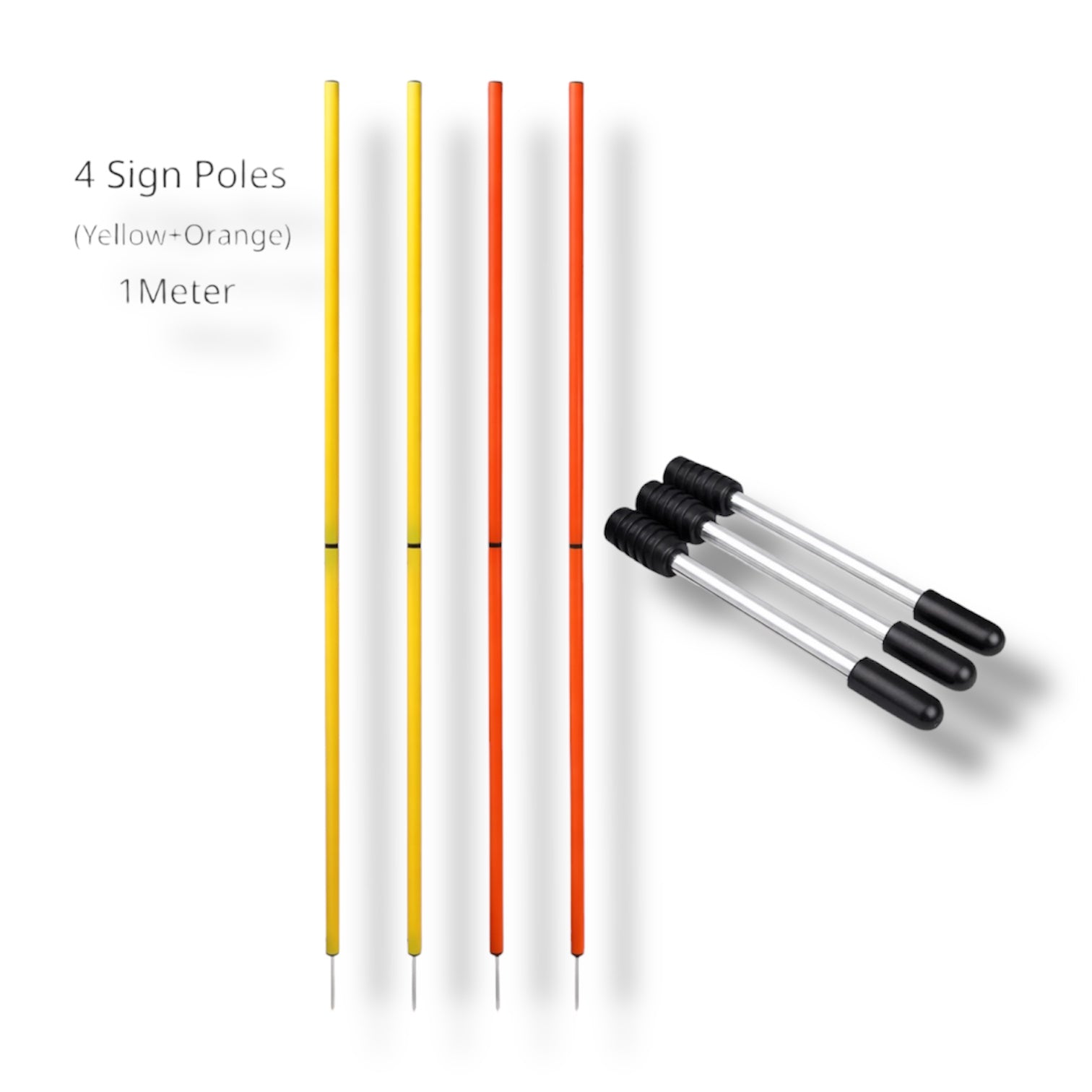 Vytro Sports Agility Poles 1m – Training Poles for Football &amp; Basketball (4-pack)