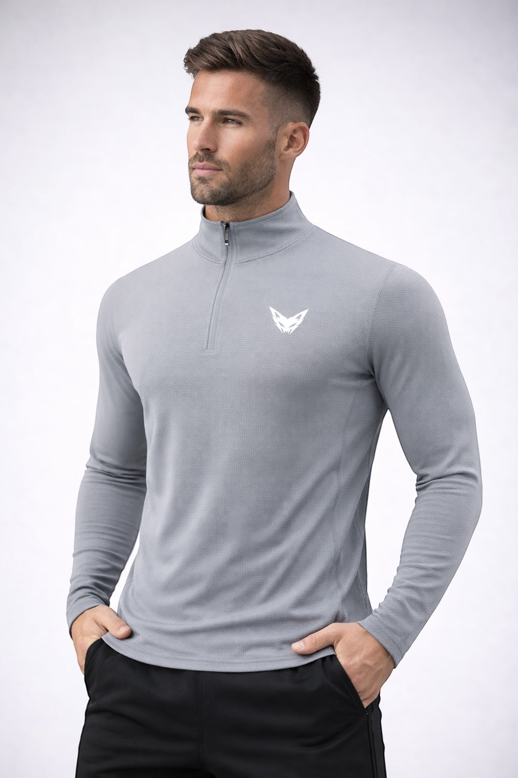 Vytro Sports Apex Running Half-Zip – Grey