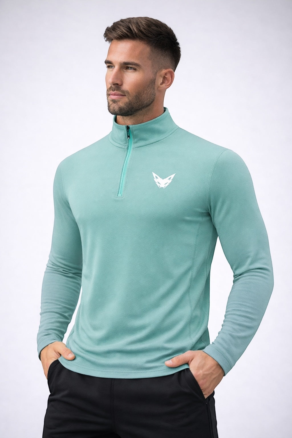 Vytro Sports Apex Running Half-Zip - Mint Green